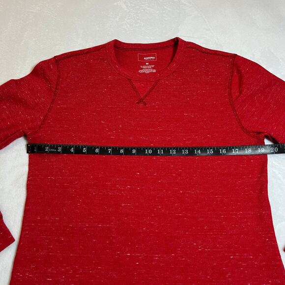 Sonoma Men's Crewneck Supersoft Thermal Shirt Size M Slim Fit Holidays Casual - Picture 5 of 6